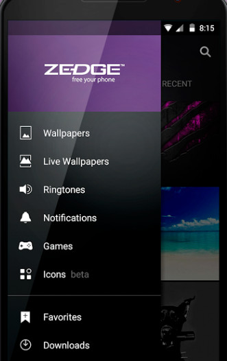 Download zedge app for android mobile phones